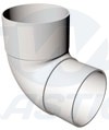 Half Round White Downpipe 90.5 Degree Offset Bend