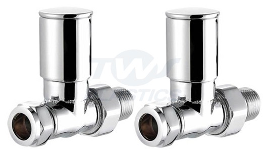 15mm Chrome Plated Straight Radiator Valve