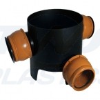 FloPlast D802 3 Inlet 90d 300mm Flexible Man Hole Base 