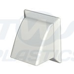 Cowled Terminal Vent White 100mm