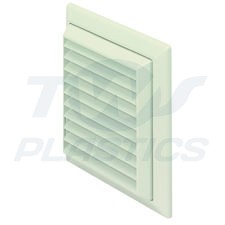 Louvered Vent Terminal White 100mm