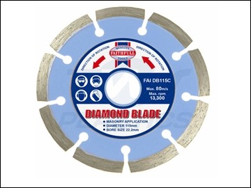 Diamond Blade 115mm Faithfull Contractors