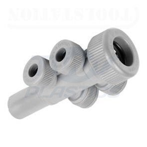 Grey 22mm 4 Port 10mm Manifold