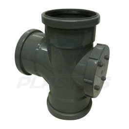 110mm Soil 90 Degree Triple Socket Access Branch (Various Colours)