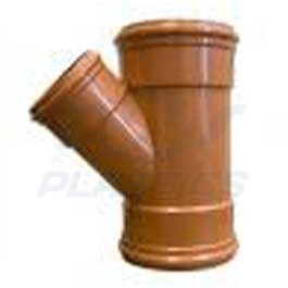 Underground Drainage 160mm 45 Degree Triple Socket Unequal Branch