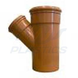 Underground Drainage 200mm x 160mm 45 Degree Double Socket Unequal Branch