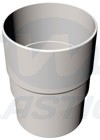 Round Downpipe Socket 68mm White